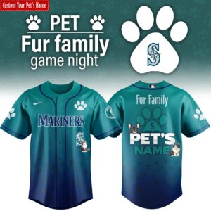 Seattle Mariners x Fur Family Personalized Special Edition Jersey