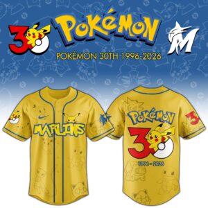 Miami Marlins x Pokémon 30th Anniversary Special Edition Jersey