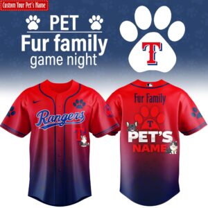 Texas Rangers x Fur Family Personalized Special Edition Jersey