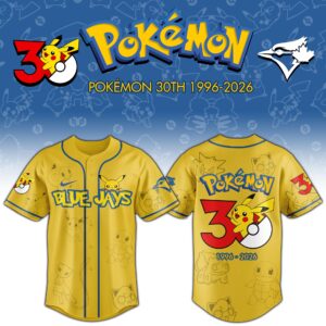 Toronto Blue Jays x Pokémon 30th Anniversary Special Edition Jersey