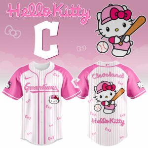 Cleveland Guardians x Hello Kitty Pink Version Special Edition Jersey