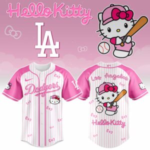 Los Angeles Dodgers x Hello Kitty Pink Version Special Edition Jersey