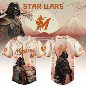 Miami Marlins x Star Wars Darth Vader Japanese Style 3 Special Edition Jersey