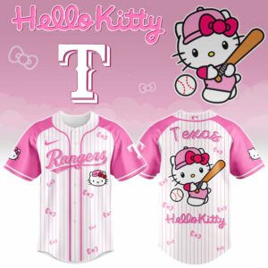 Texas Rangers x Hello Kitty Pink Version Special Edition Jersey
