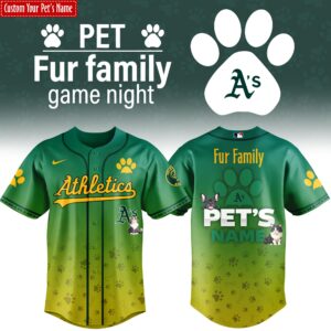 Oakland Athletics x Fur Family Personalized Special Edition Jersey